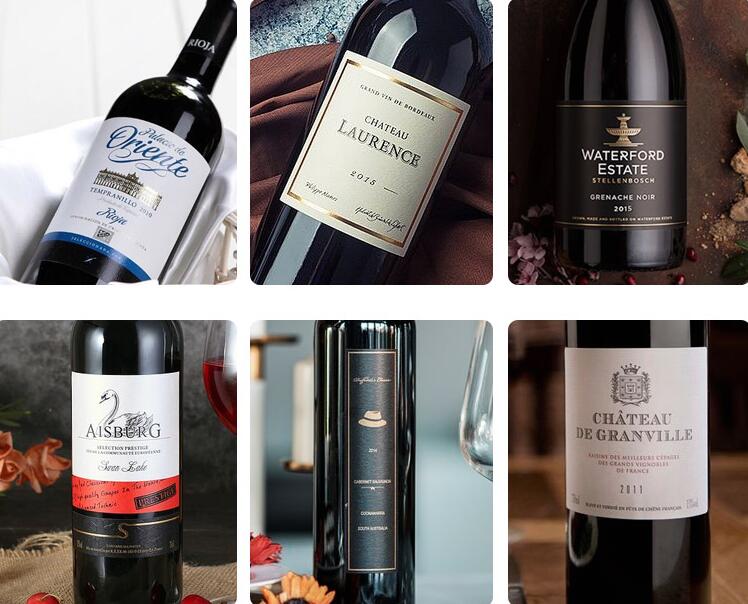 葡萄酒不干胶标签定制 葡萄酒不干胶标签定制